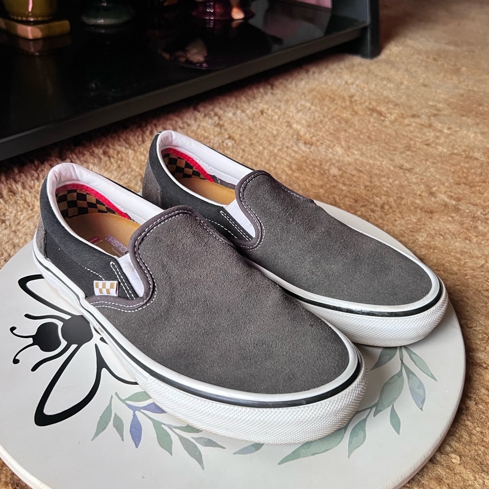 Men’s Van Skate Slip On Raven/Black Skate Shoes size 7.5.